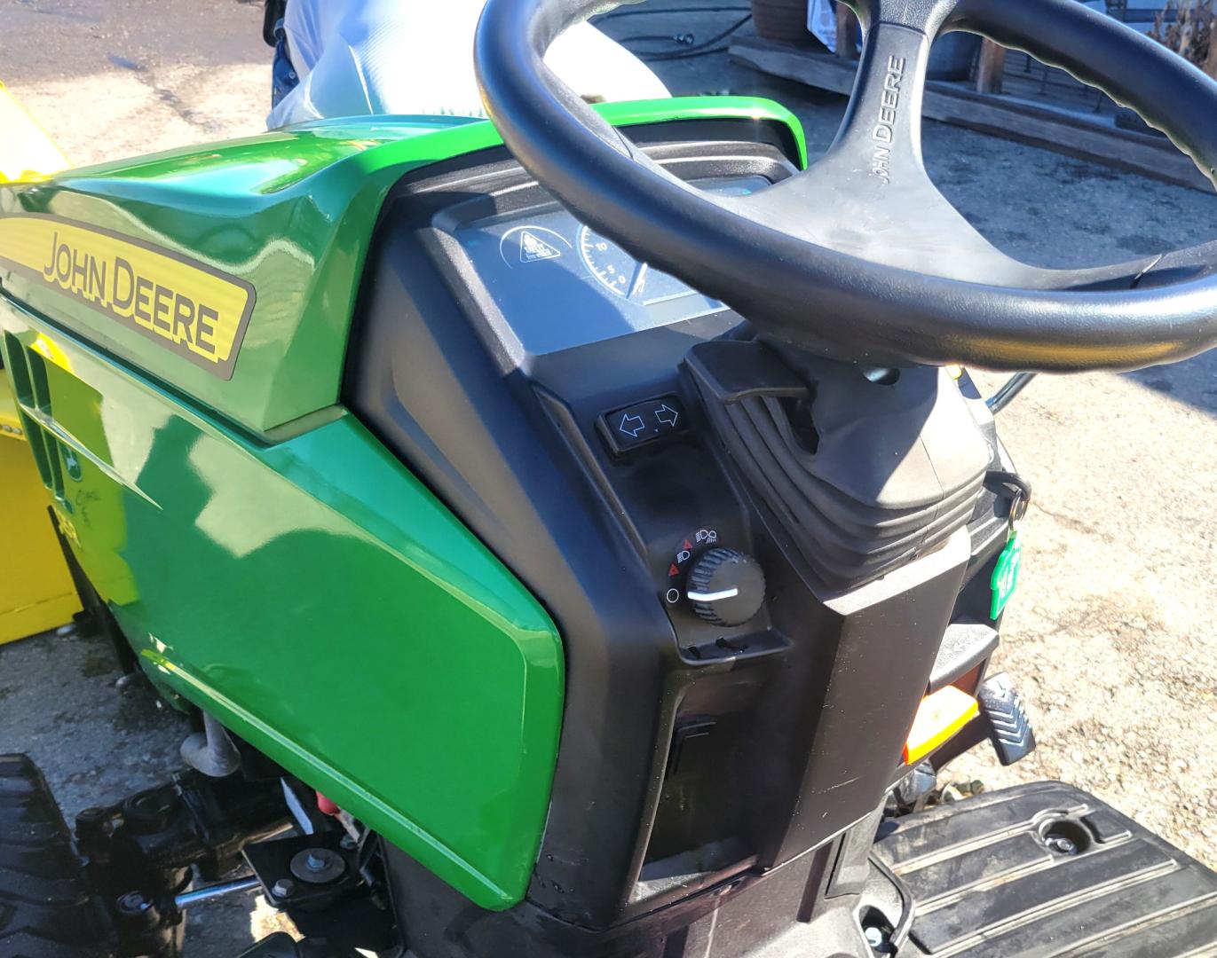 2018 Green /Yellow John Deere 1025R with an 3TNV80F-NCJT engine, Hydrostatic transmission, located at 450 N Russell, Missoula, MT, 59801, (406) 543-6600, 46.874496, -114.017433 - Only 106 Hours. Really Nice 2018 John Deere 4Wheel Drive 1025R Diesel Tractor. 25HP. Comes with John Deere 54" Front Snow Blower. Has Owners Manuals for the Tractor and the Blower. Lots of Specs one the pictures page. Excellent Condition. Plastic has never been off the seat. Does Not come with any o - Photo#8